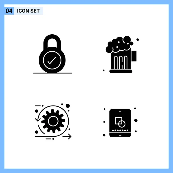 Set Universal Creative Icons Simply Vector Illustrations Web Mobile Apps — Stock Vector