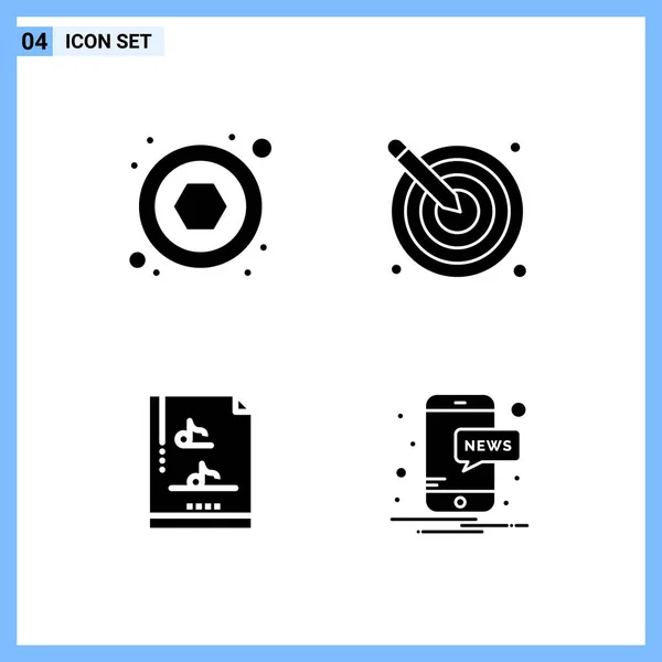 Conjunto Iconos Creativos Universales Ilustración Vectorial — Vector de stock