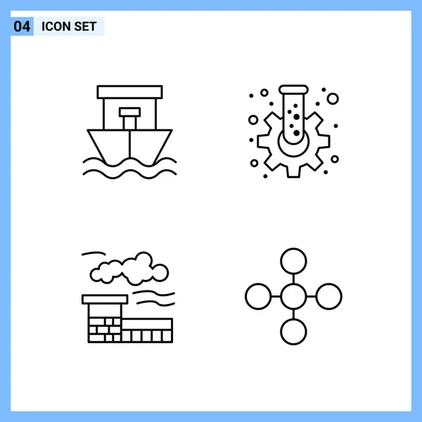 Set Universal Creative Icons Simply Vector Illustrations Web Mobile Apps — Stock Vector