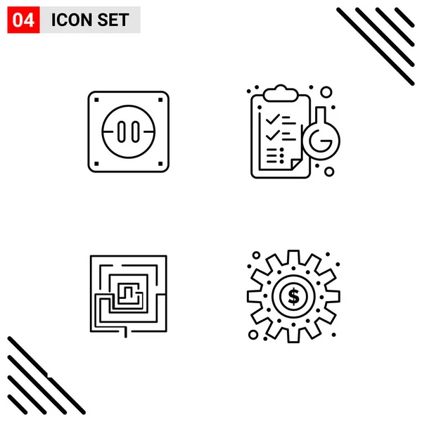 Set Dari Ikon Kreatif Universal Cukup Ilustrasi Vektor Untuk Aplikasi - Stok Vektor