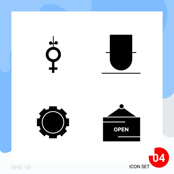 Conjunto Iconos Creativos Universales Simplemente Vector Ilustraciones Para Aplicaciones Web — Archivo Imágenes Vectoriales