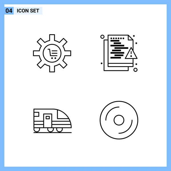 Set Universal Creative Icons Simply Vector Illustrations Web Mobile Apps — Stock Vector