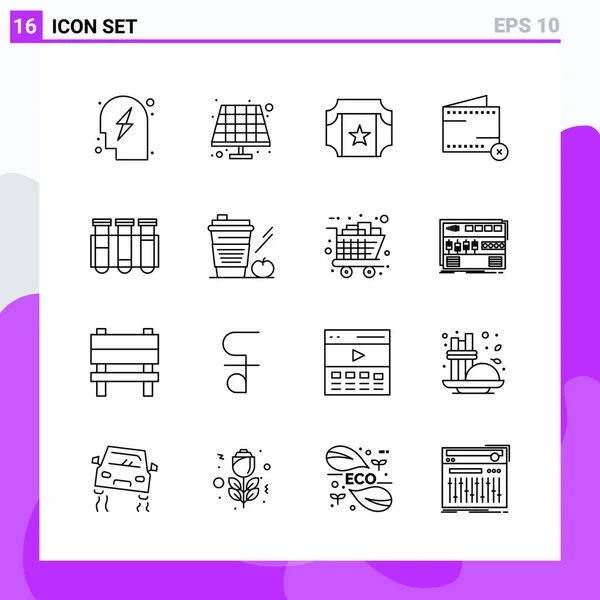 Conjunto Iconos Creativos Universales Simplemente Vector Ilustraciones Para Aplicaciones Web — Archivo Imágenes Vectoriales