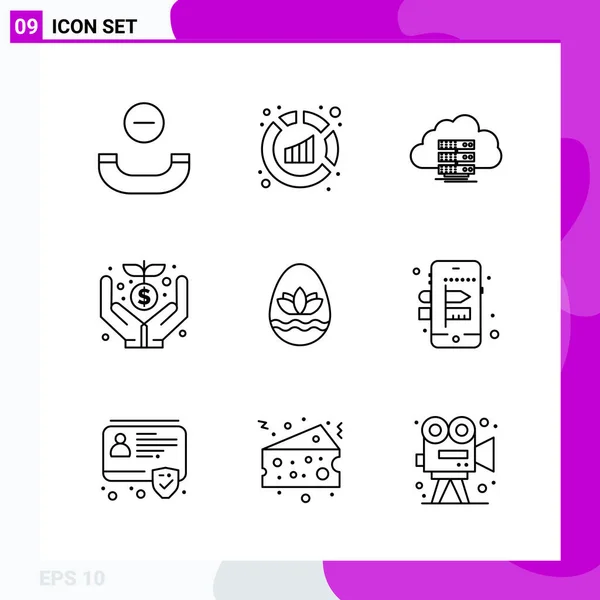 Conjunto Iconos Creativos Universales Simplemente Vector Ilustraciones Para Aplicaciones Web — Vector de stock