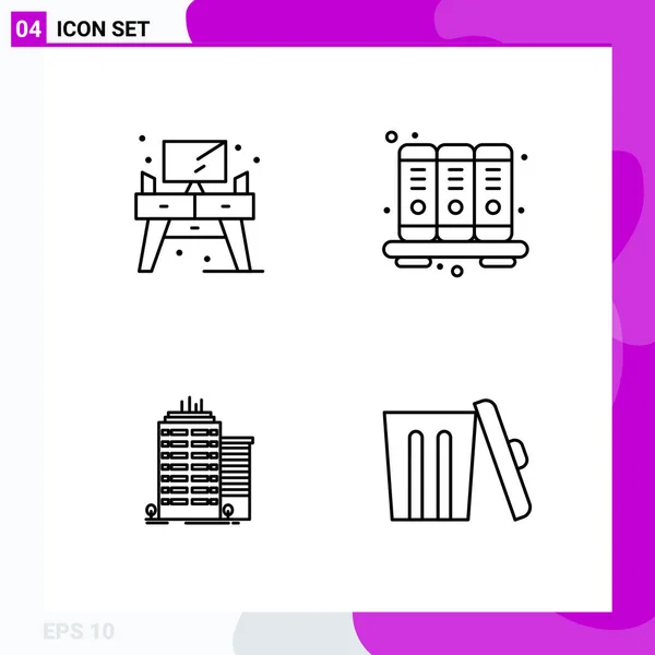 Conjunto Iconos Creativos Universales Simplemente Vector Ilustraciones Para Aplicaciones Web — Vector de stock