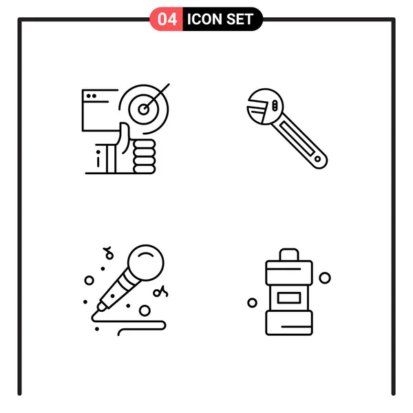 Set Universal Creative Icons Simply Vector Illustrations Web Mobile Apps — Stock Vector