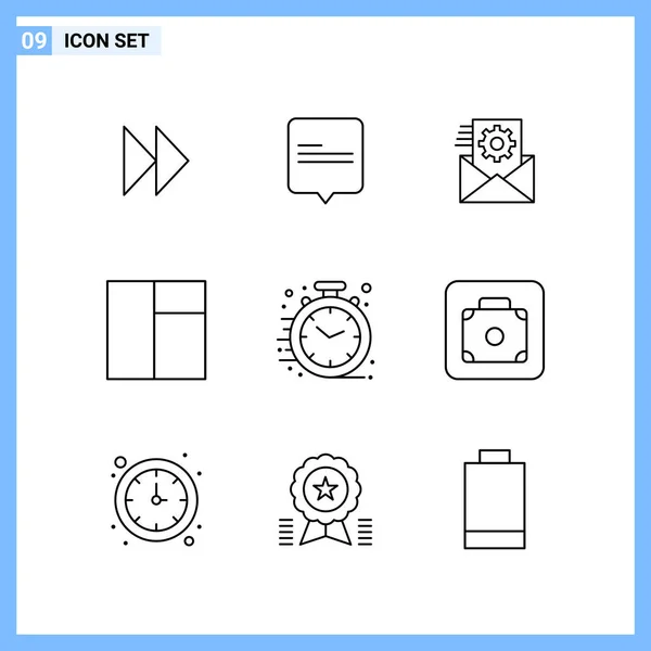 Conjunto de 16 iconos universales Vector de negocios — Vector de stock