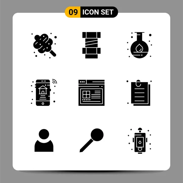 Conjunto Iconos Creativos Universales Simplemente Vector Ilustraciones Para Aplicaciones Web — Archivo Imágenes Vectoriales