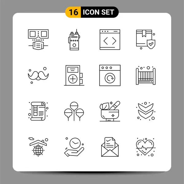 Conjunto Iconos Creativos Universales Simplemente Vector Ilustraciones Para Aplicaciones Web — Vector de stock