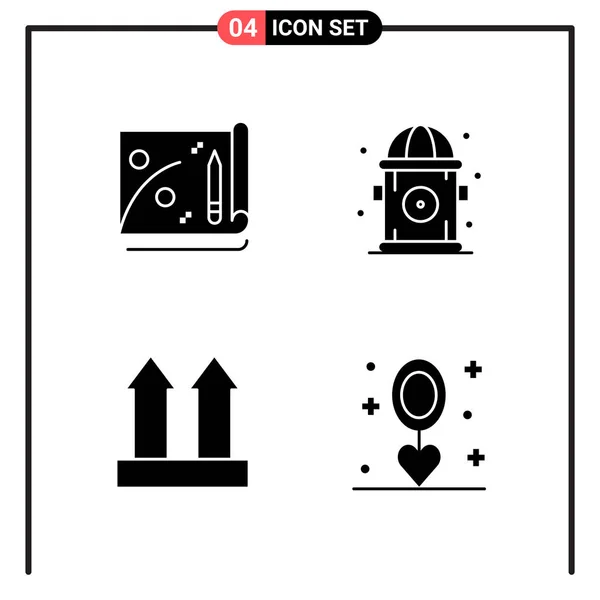 Conjunto Iconos Creativos Universales Simplemente Vector Ilustraciones Para Aplicaciones Web — Archivo Imágenes Vectoriales