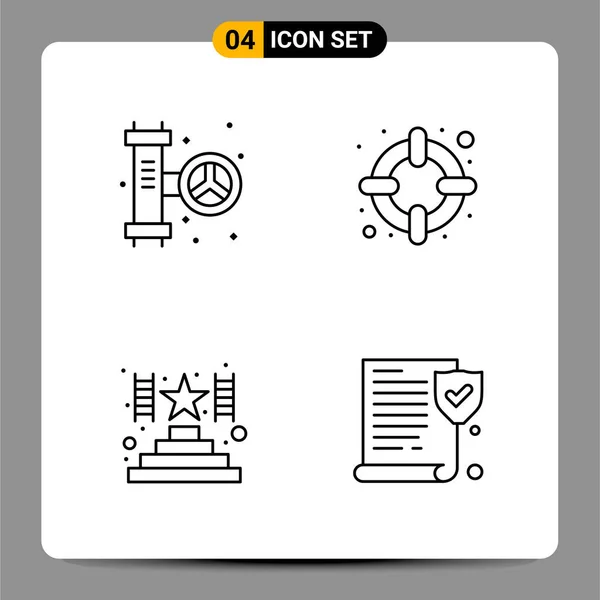 Set Universal Creative Icons Simply Vector Illustrations Web Mobile Apps — Stock Vector