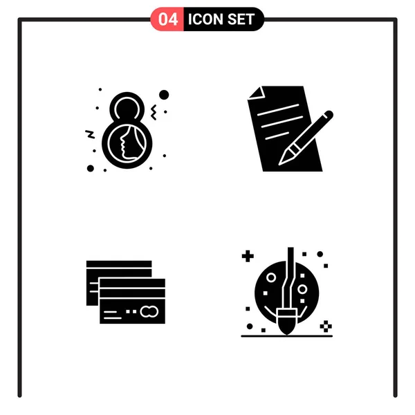 Conjunto Iconos Creativos Universales Simplemente Vector Ilustraciones Para Aplicaciones Web — Vector de stock