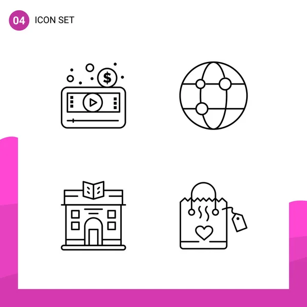 Set Universal Creative Icons Simply Vector Illustrations Web Mobile Apps — Stock Vector