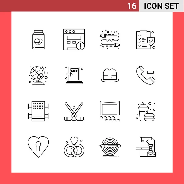 Set Universal Creative Icons Simply Vector Illustrations Web Mobile Apps — Stock Vector