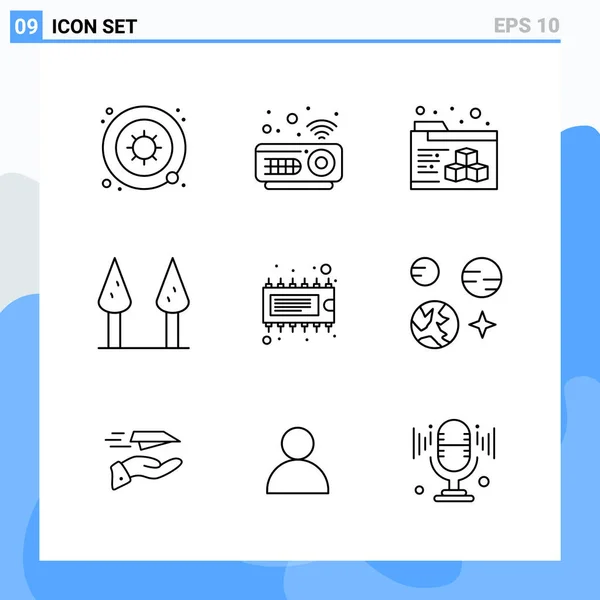 Set de 25 iconos de negocio universales Vector — Vector de stock