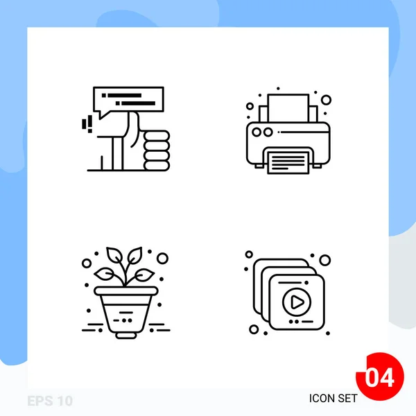 Set Universal Creative Icons Simply Vector Illustrations Web Mobile Apps — Stock Vector