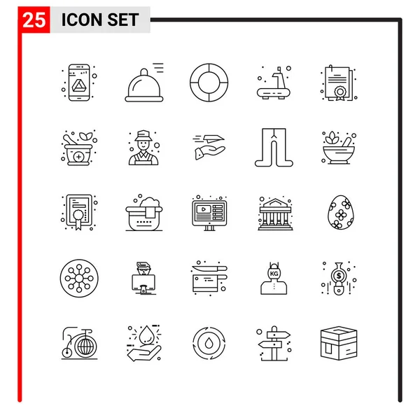 Set de 25 iconos de negocio universales Vector — Vector de stock