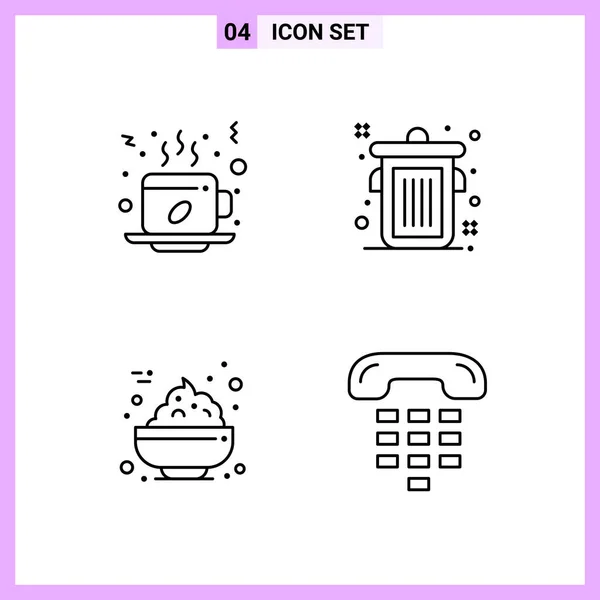 Conjunto Iconos Creativos Universales Simplemente Vector Ilustraciones Para Aplicaciones Web — Vector de stock