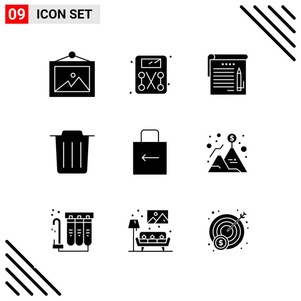 Conjunto Iconos Creativos Universales Simplemente Vector Ilustraciones Para Aplicaciones Web — Archivo Imágenes Vectoriales