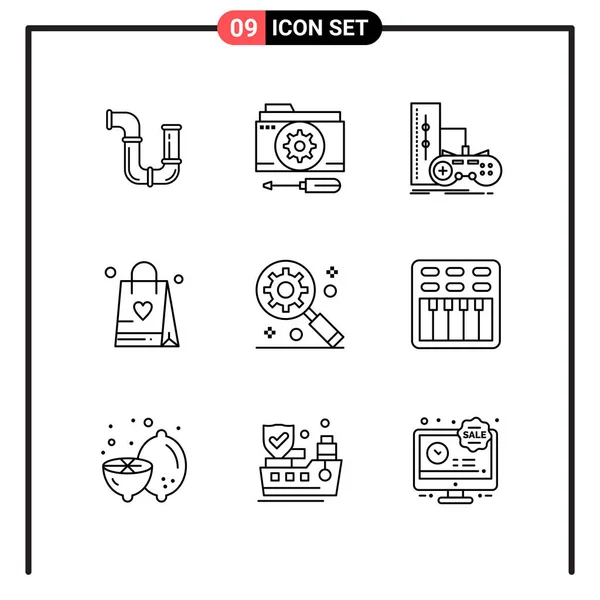 Set de 25 iconos de negocio universales Vector — Vector de stock