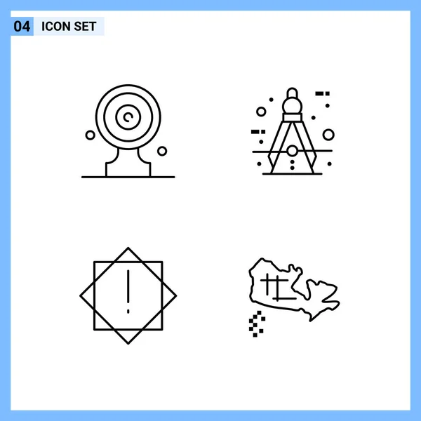 Conjunto Iconos Creativos Universales Simplemente Vector Ilustraciones Para Aplicaciones Web — Vector de stock