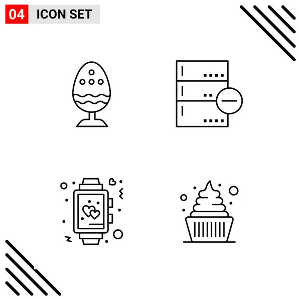 Set Dari Ikon Kreatif Universal Cukup Ilustrasi Vektor Untuk Aplikasi - Stok Vektor