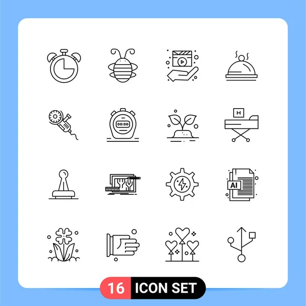 Set Universal Creative Icons Simply Vector Illustrations Web Mobile Apps — Stock Vector