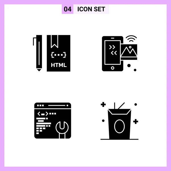 Set Universal Creative Icons Simply Vector Illustrations Web Mobile Apps — Stock Vector