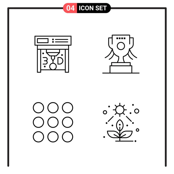 Set Universal Creative Icons Simply Vector Illustrations Web Mobile Apps — Stock Vector