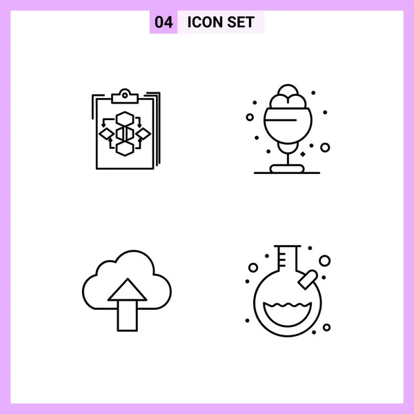 Set Universal Creative Icons Simply Vector Illustrations Web Mobile Apps — Stock Vector