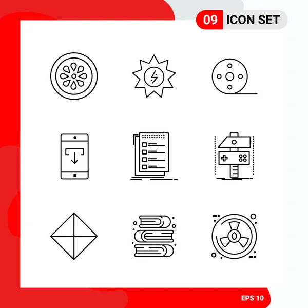 Set Universal Creative Icons Simply Vector Illustrations Web Mobile Apps — Stock Vector