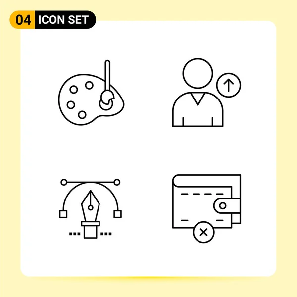 Set Universal Creative Icons Simply Vector Illustrations Web Mobile Apps — Stock Vector