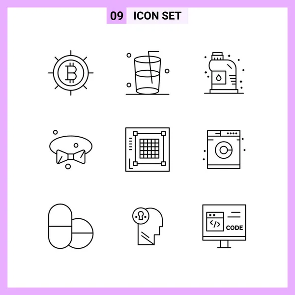 Set Universal Creative Icons Simply Vector Illustrations Web Mobile Apps — Stock Vector