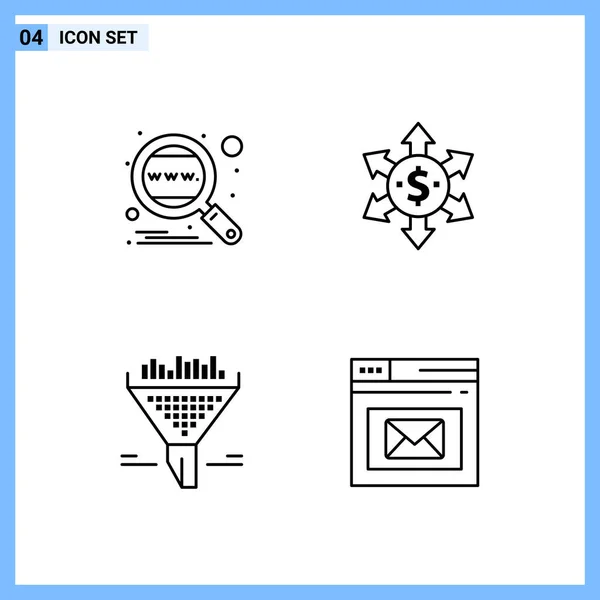 Conjunto Iconos Creativos Universales Simplemente Vector Ilustraciones Para Aplicaciones Web — Vector de stock