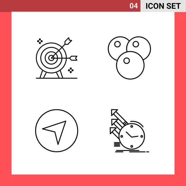 Conjunto Iconos Creativos Universales Simplemente Vector Ilustraciones Para Aplicaciones Web — Archivo Imágenes Vectoriales