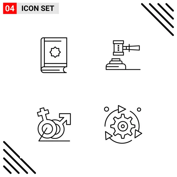 Conjunto Iconos Creativos Universales Simplemente Vector Ilustraciones Para Aplicaciones Web — Archivo Imágenes Vectoriales