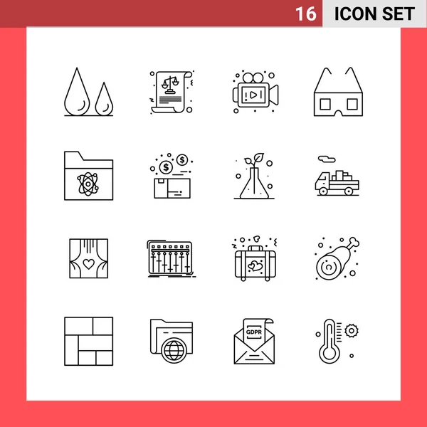 Conjunto Iconos Creativos Universales Simplemente Vector Ilustraciones Para Aplicaciones Web — Vector de stock