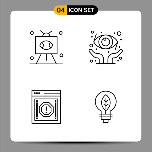 Set Universal Creative Icons Simply Vector Illustrations Web Mobile Apps — Stock Vector