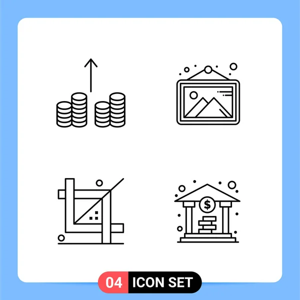 Conjunto Iconos Creativos Universales Simplemente Vector Ilustraciones Para Aplicaciones Web — Archivo Imágenes Vectoriales