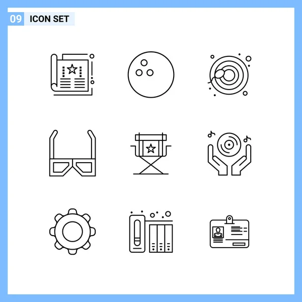 Set Dari Ikon Kreatif Universal Cukup Ilustrasi Vektor Untuk Aplikasi - Stok Vektor