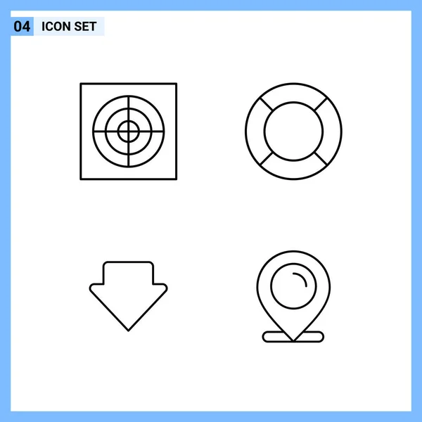 Conjunto Iconos Creativos Universales Simplemente Vector Ilustraciones Para Aplicaciones Web — Vector de stock