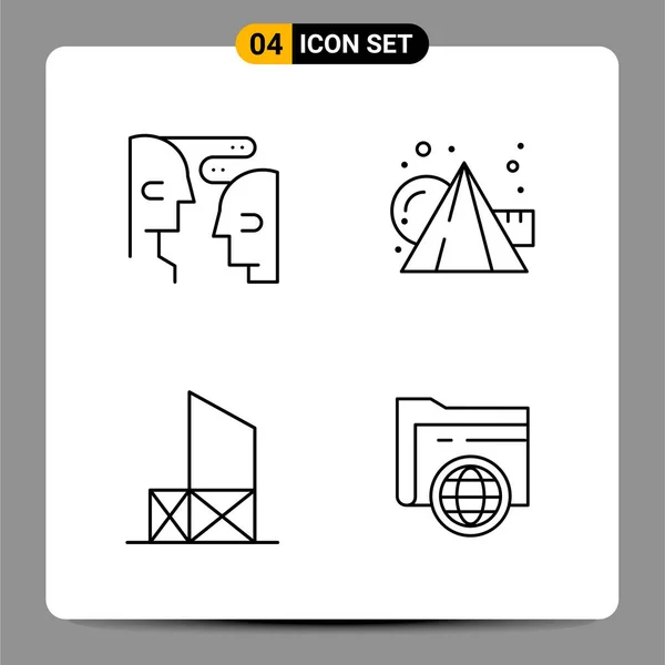 Set Universal Creative Icons Simply Vector Illustrations Web Mobile Apps — Stock Vector