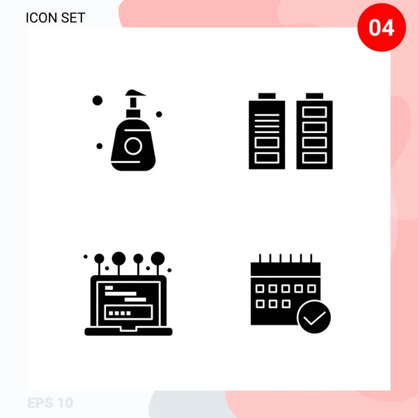 Conjunto Iconos Creativos Universales Simplemente Vector Ilustraciones Para Aplicaciones Web — Archivo Imágenes Vectoriales