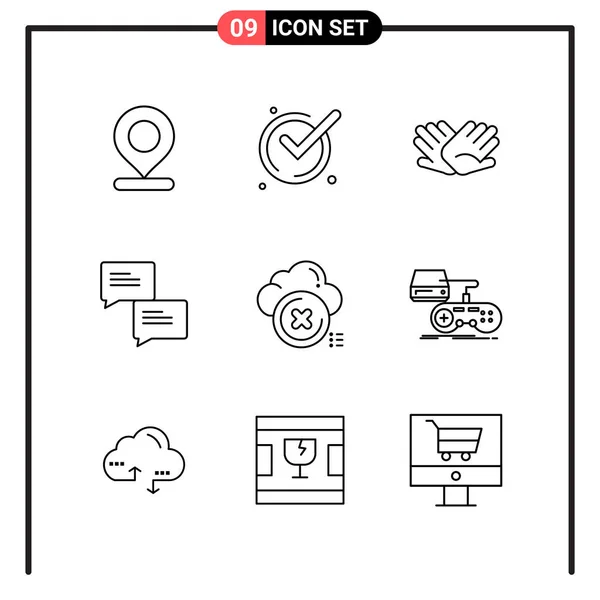 Set Universal Creative Icons Simply Vector Illustrations Web Mobile Apps — Stock Vector