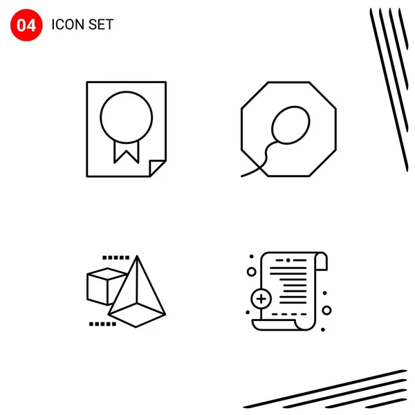 Set Universal Creative Icons Vector Illustration — Stock Vector