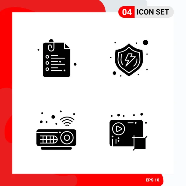 Conjunto Iconos Creativos Universales Simplemente Vector Ilustraciones Para Aplicaciones Web — Vector de stock