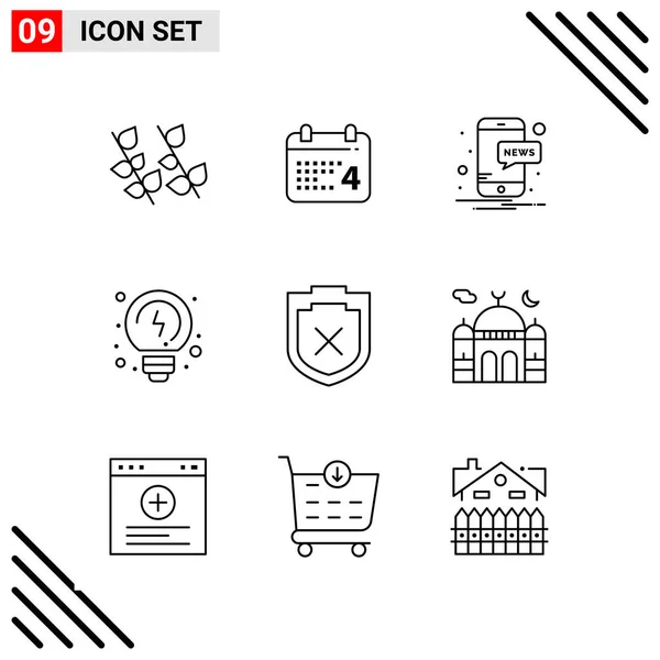 Set de 25 iconos de negocio universales Vector — Vector de stock