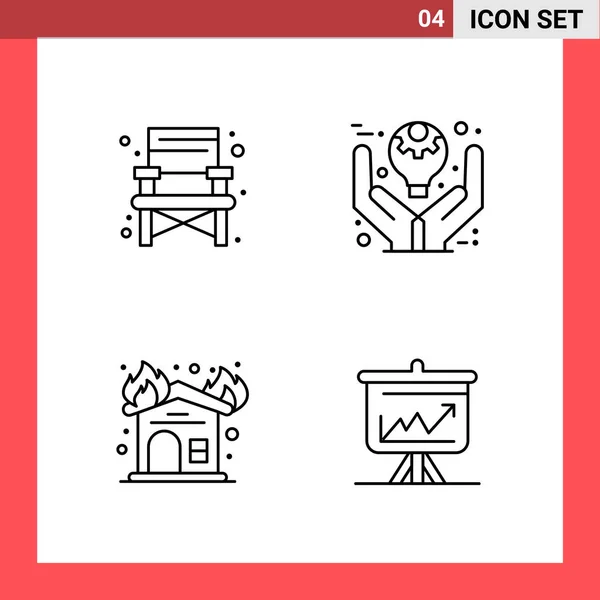 Conjunto Iconos Creativos Universales Simplemente Vector Ilustraciones Para Aplicaciones Web — Vector de stock