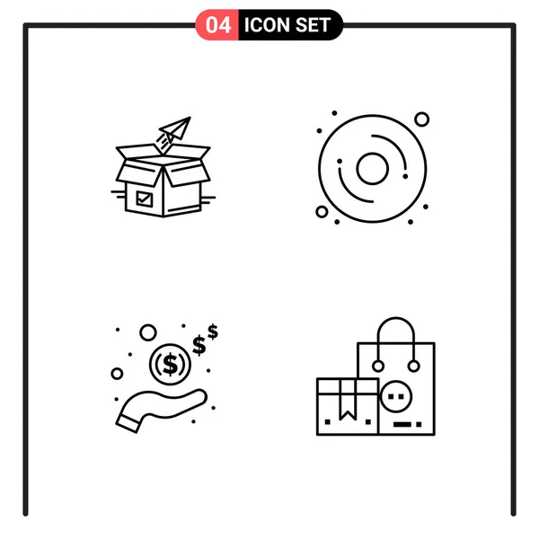 Conjunto Iconos Creativos Universales Simplemente Vector Ilustraciones Para Aplicaciones Web — Archivo Imágenes Vectoriales