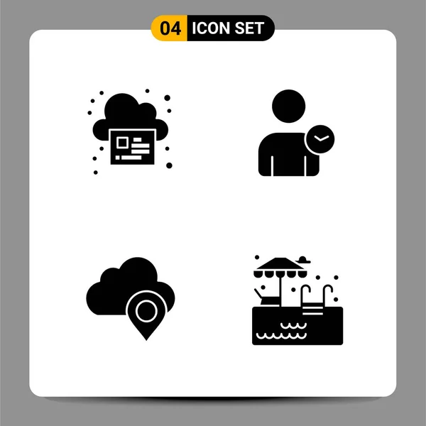 Conjunto Iconos Creativos Universales Simplemente Vector Ilustraciones Para Aplicaciones Web — Archivo Imágenes Vectoriales